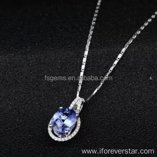 Beautiful Sapphie Jewelry Pendant Gold Jewelry Necklace